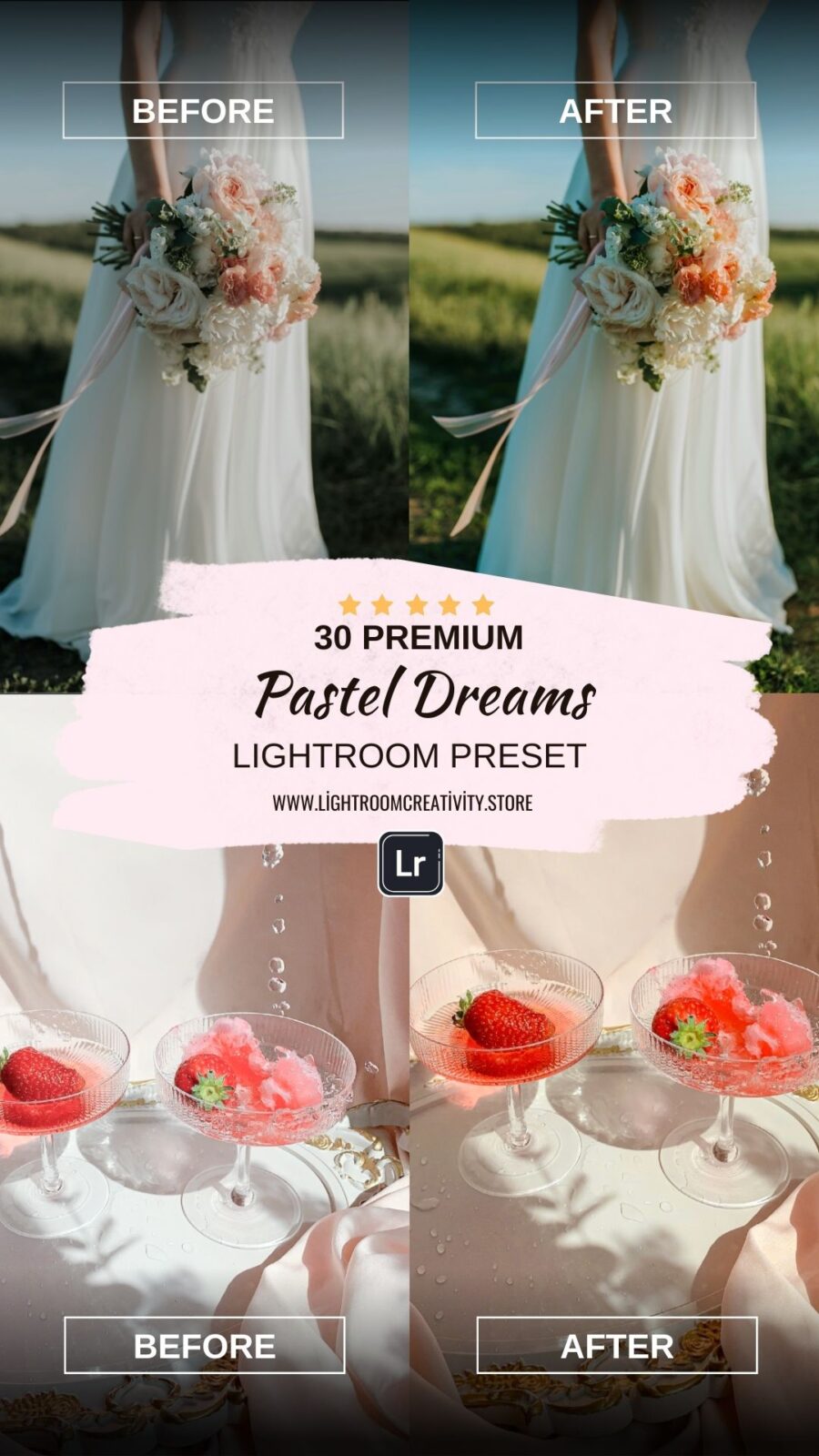 30 Premium Pastel Dreams Lightroom Presets Collection